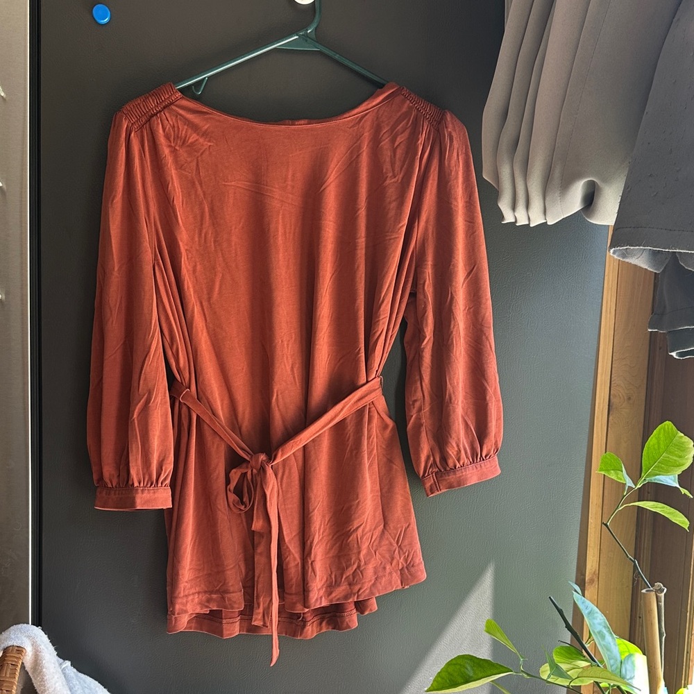 Ingrid & Isabel Terracotta Maternity Blouse